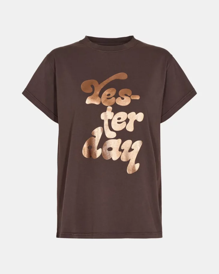 lautenschlagerLOVESyou Sofie Schnoor T-Shirt YESTERDAY dark brown bronze