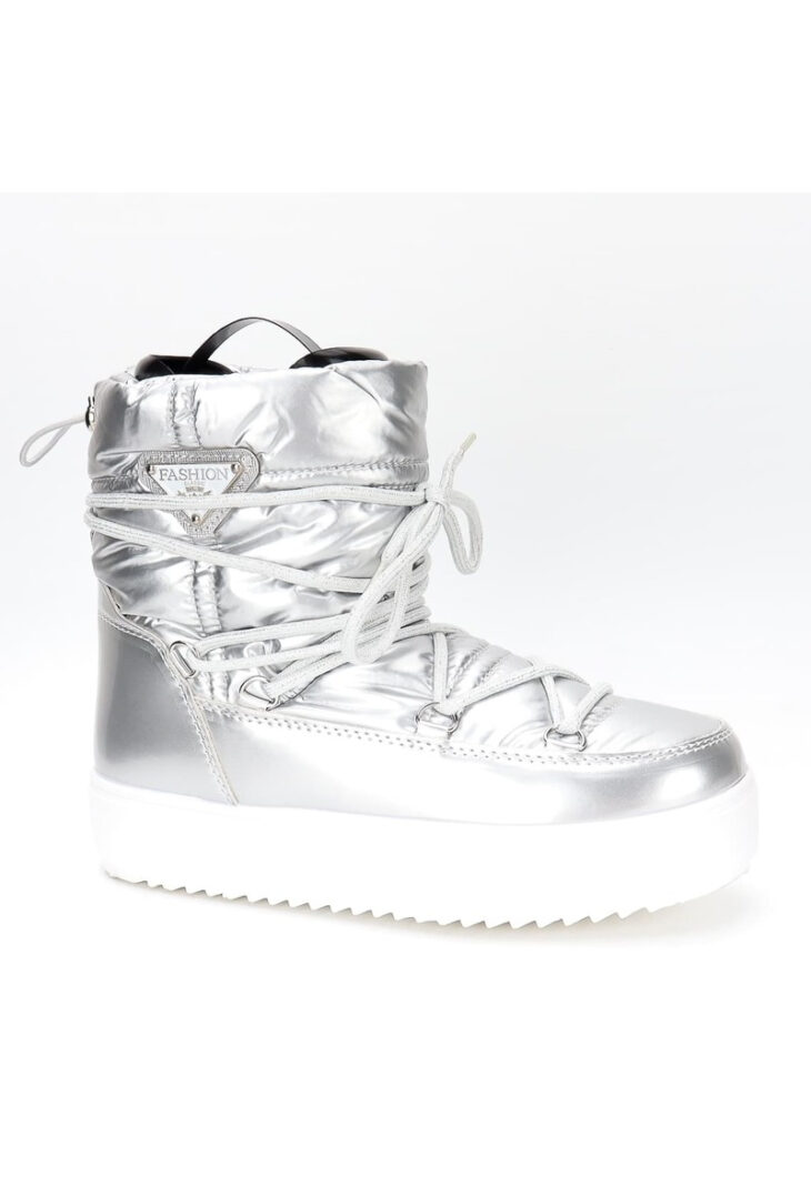 lautenschlagerLOVESyou Boots METALLIC SNOW silver white